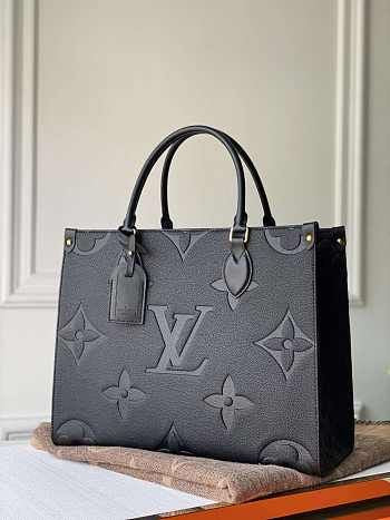 VL UOL Black Colour With Monogram Design Premium Quality Ladies Tote Bag 12029