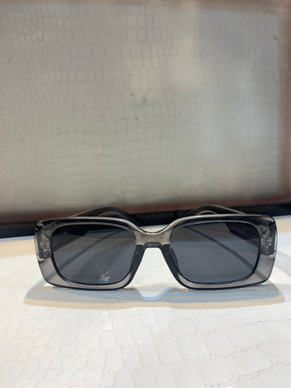 OID Grey Transperent Frame Black Shade Sunglass S2U 53 18-145