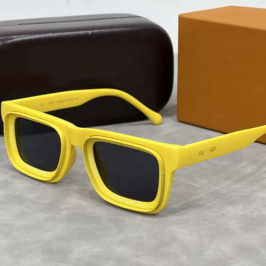 UOL VL Yellow Frame Black Shade Unisex Premium Quality Sunglass 7782 51 23-143