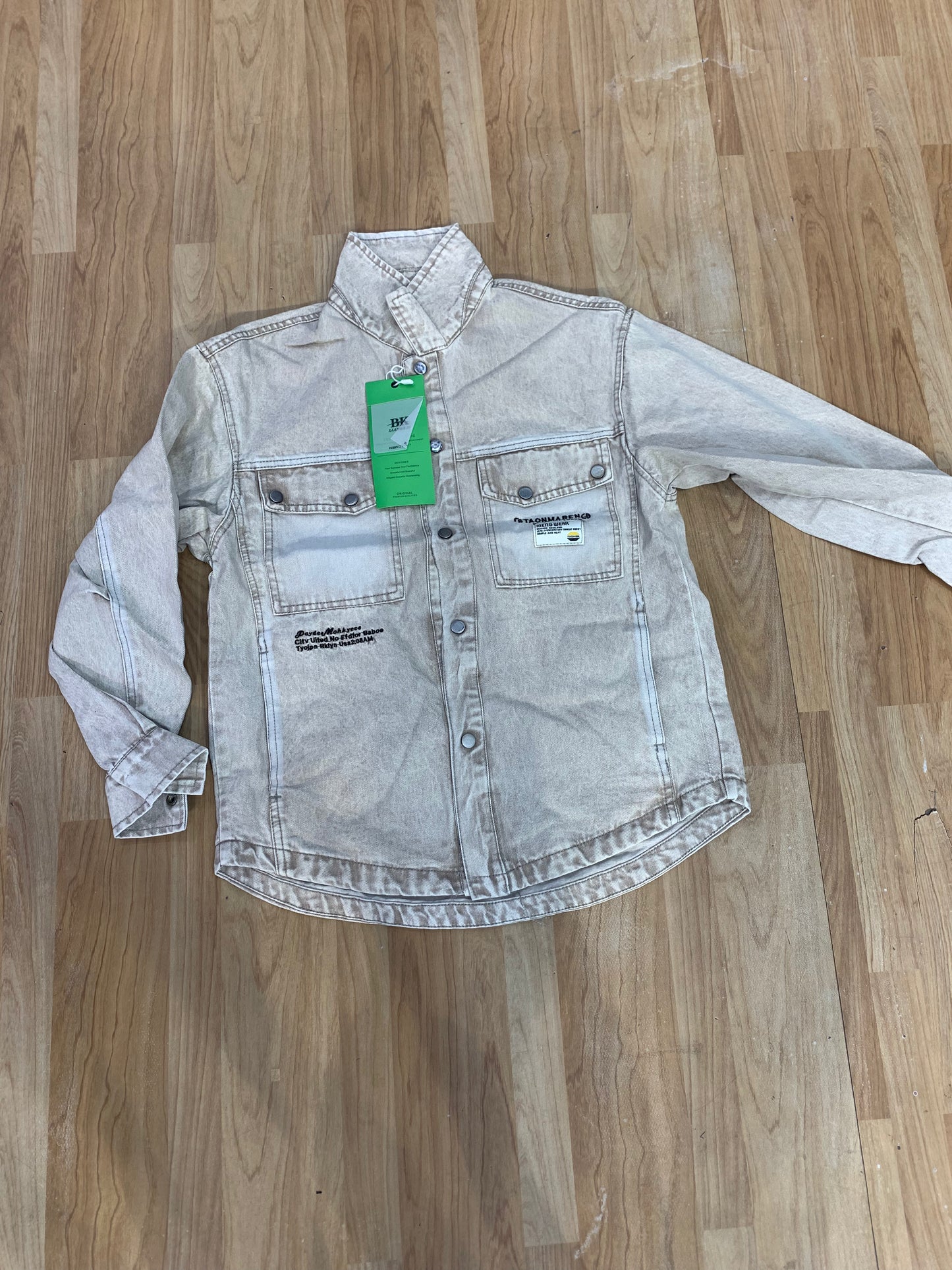 NFROAEN Beige Imported Mens denim Jacket 027