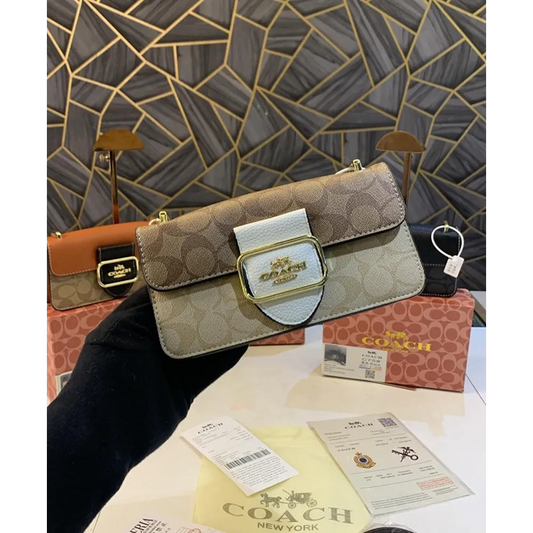 AOC COA White Cream Beige Colour CC Print Ladies Sling Bag 3052