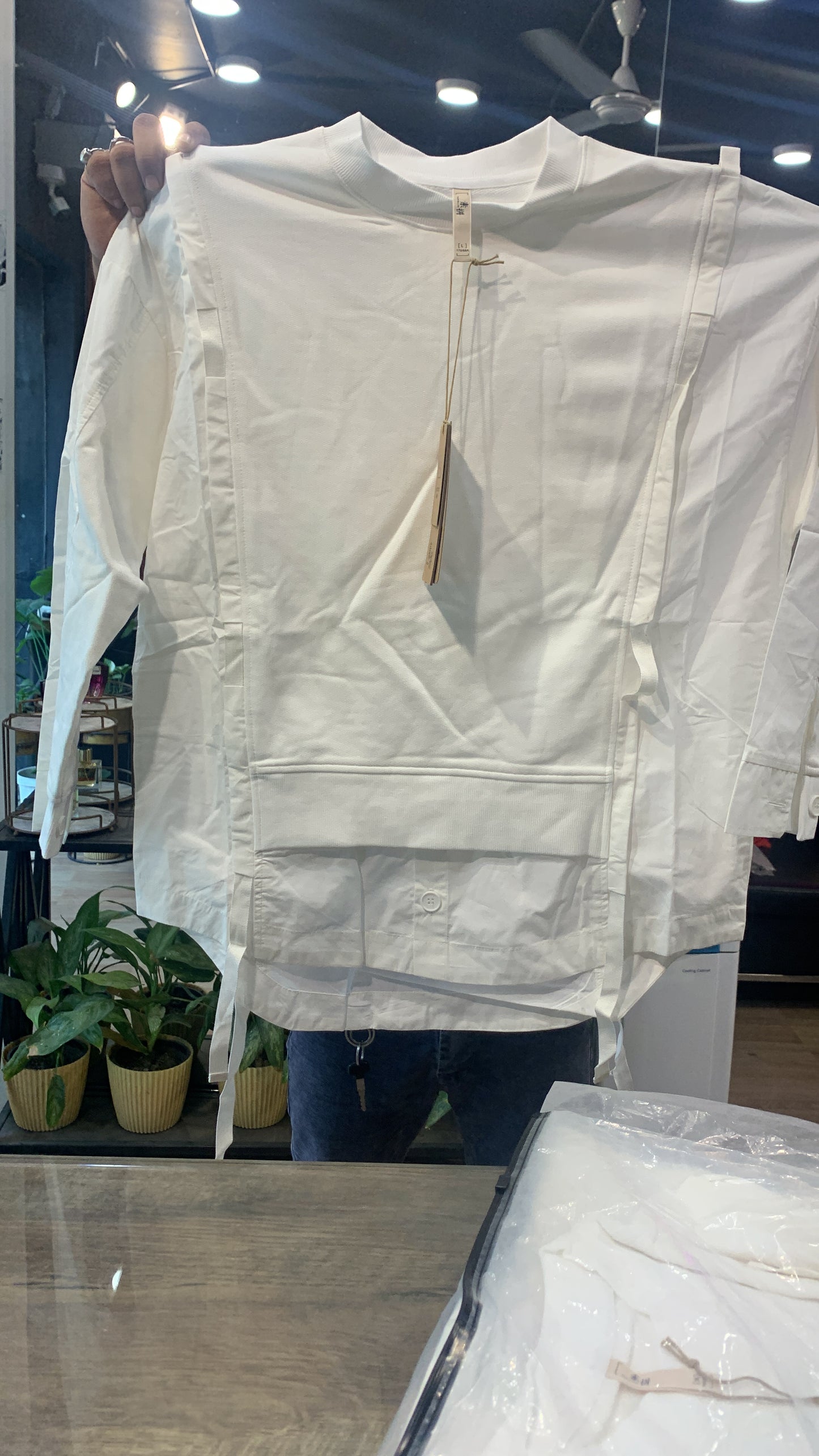 Korean sweatshirt White Colour shirt style 23501