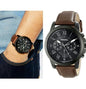 Sof Brown Strap Black Dial Chrono Watch For Men 988600