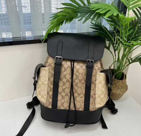 AOC COA Beige Black CC Print Unisex Backpack 62407