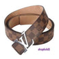 Vl UOL Brown Colour Grid Print Premium Quality with Multiple Colour Buckle Mens Belt 125502