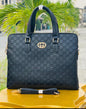 CUG GG Print Black Colour With Leather Quality Laptop Bag G205-5#