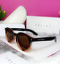 LEC Black Brown Frame Brown Shade Unisex Sunglass ZS98140 52 16-141