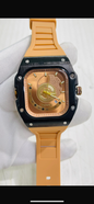 SOF Light Brown Silicon Square Brown Dial Men’s Watch 989822