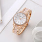 Cim Copper Pink Chain White Dial Studed Ladies Watch 989850