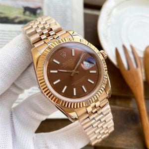 Lor Copper Chain Brown Dial Men's Watch 989864