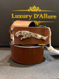 Jag Gaj Brown Strap Silver Buckle Men’s Belt 64630