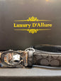 Coa Aoc Grey Strap Silver Buckle Men’s Belt 64621