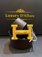 Reh Her Brown Strap Gold Stud Buckle Men’s Belt 64626