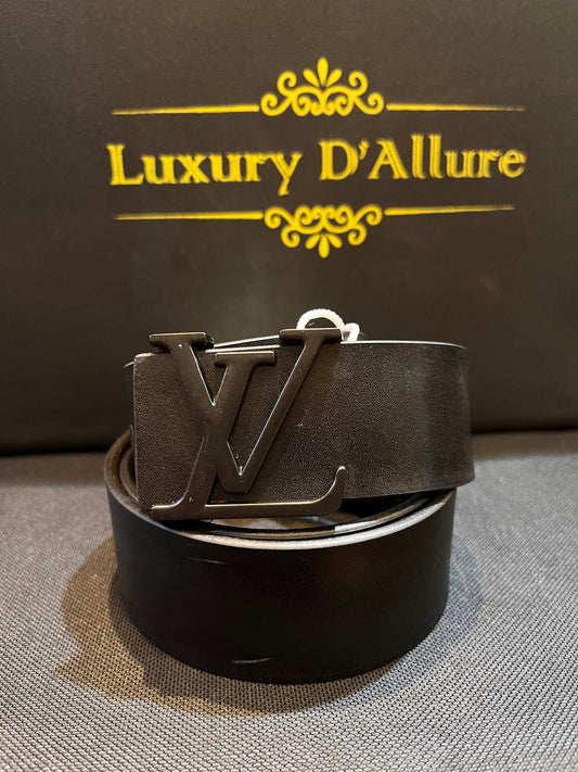 Vl Black Strap Black Buckle Men’s Belt 64628