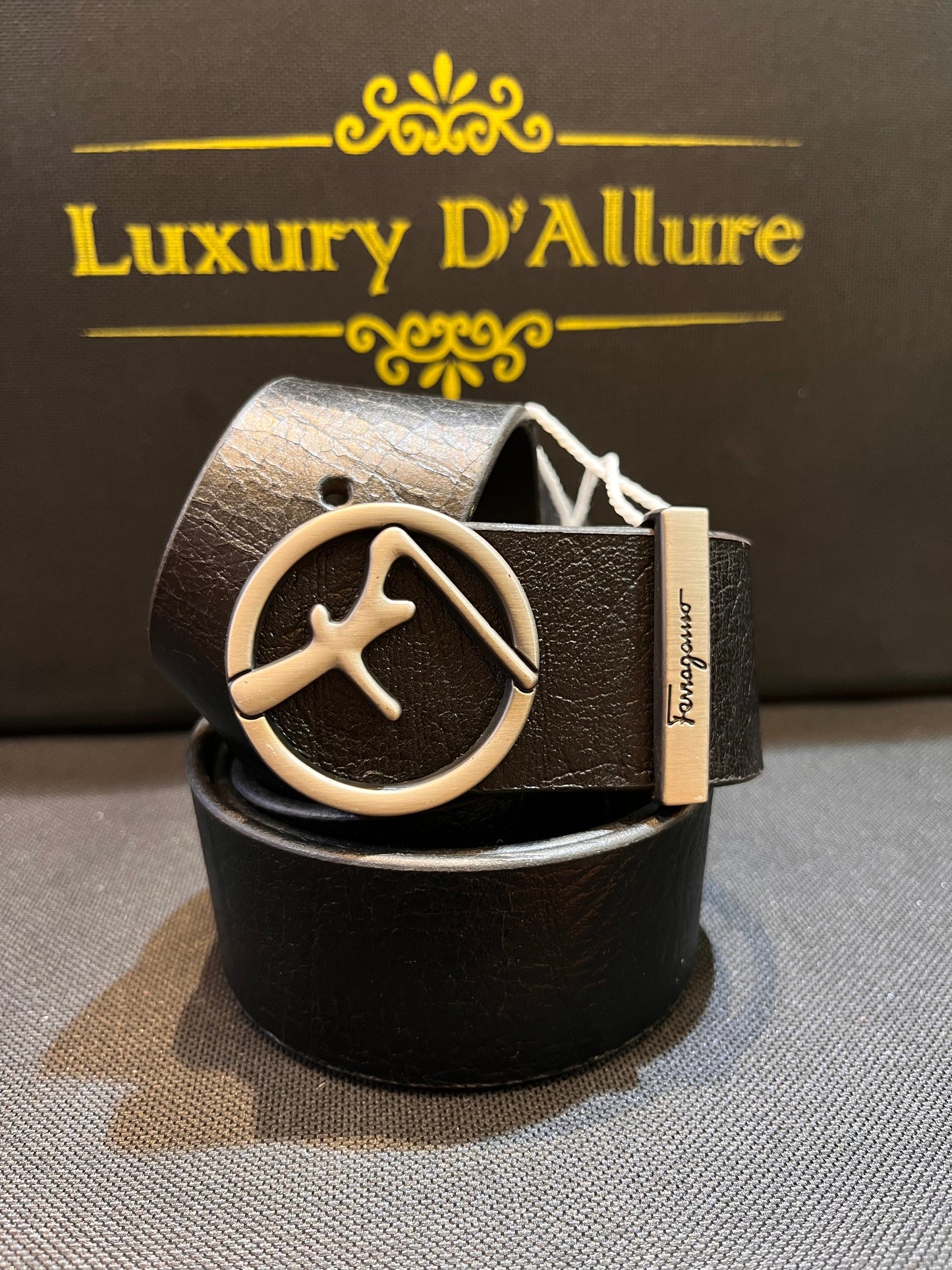 Raf Far Black Strap Silver Graise Buckle Men’s Belt 64652