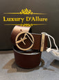 Raf Far Brown Strap Silver Graise Buckle Men’s Belt 64651