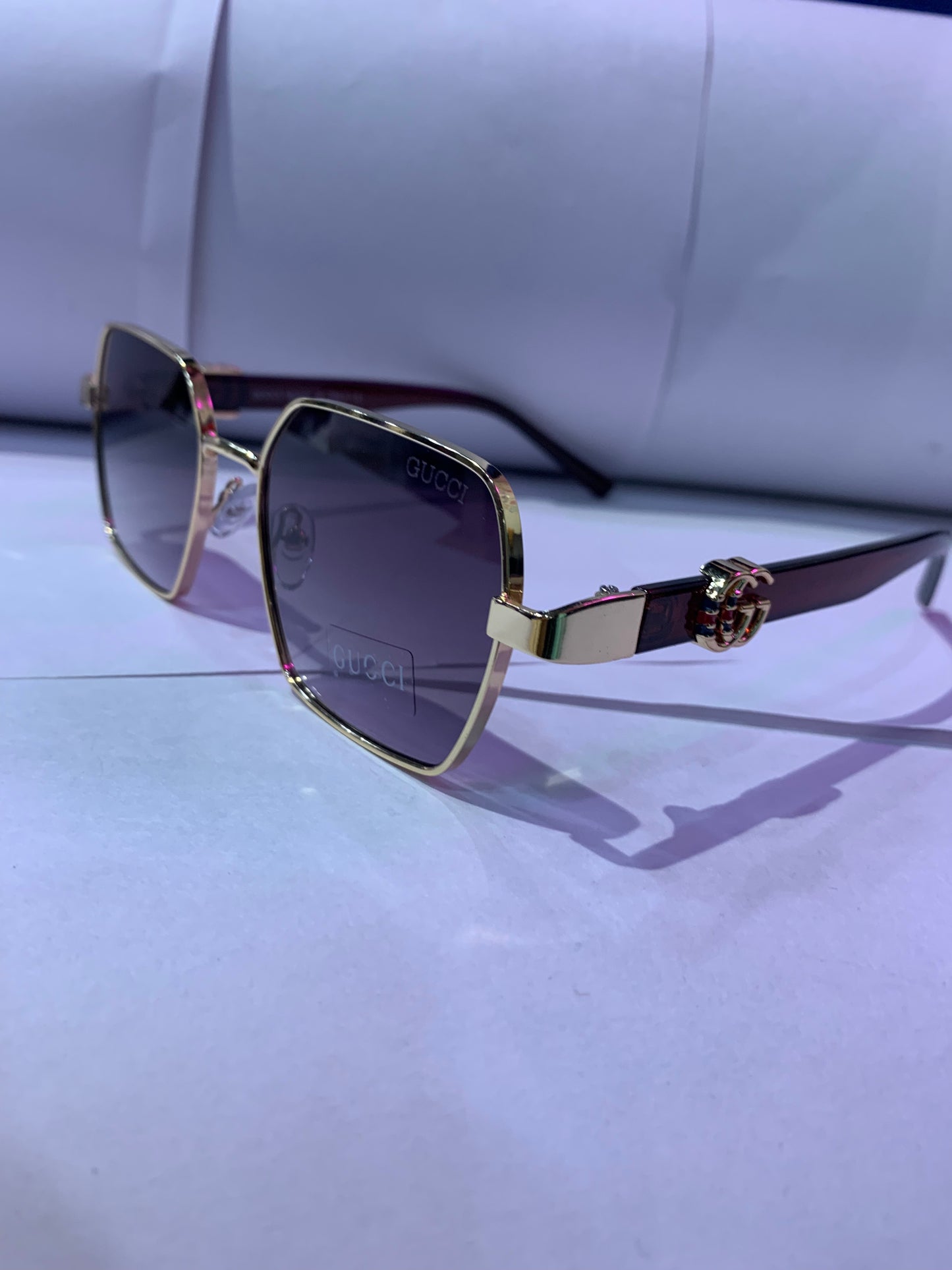 CUG Gold Brown Frame Brown Shade Unisex Branded Sunglasses ZT3318 58 19 136