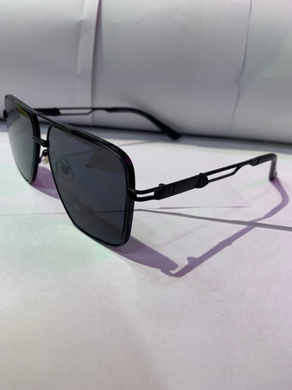 YAM Black Frame Black Shade Unisex Sunglass CF58437 62 15 145 C1