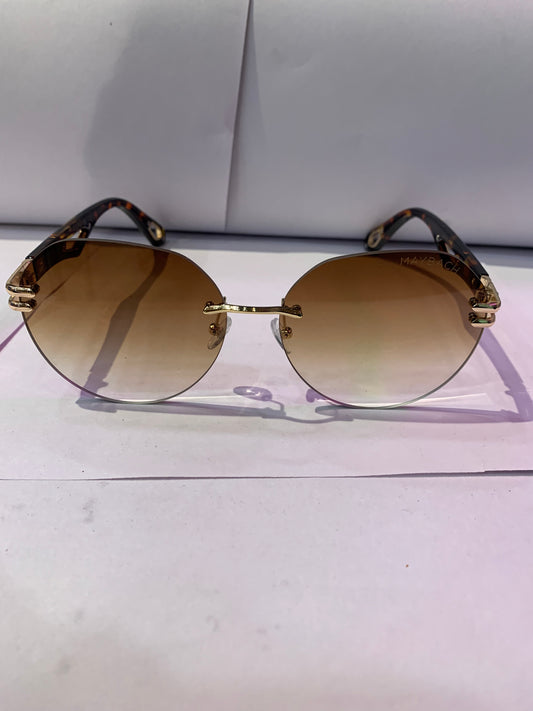 Yam Leopard Frame Brown Shade Unisex Sunglass Z38 66 16 143