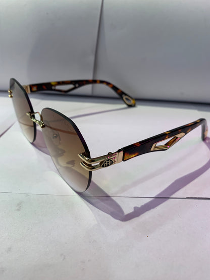 Yam Leopard Frame Brown Shade Unisex Sunglass Z38 66 16 143