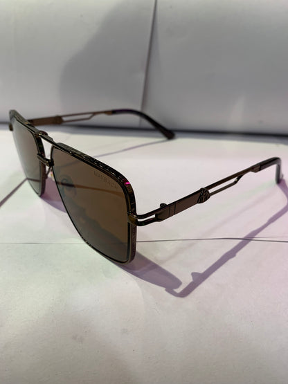 YAM Glossy Brown Frame Brown Shade Unisex Sunglass CF58437 62 15 145 C4