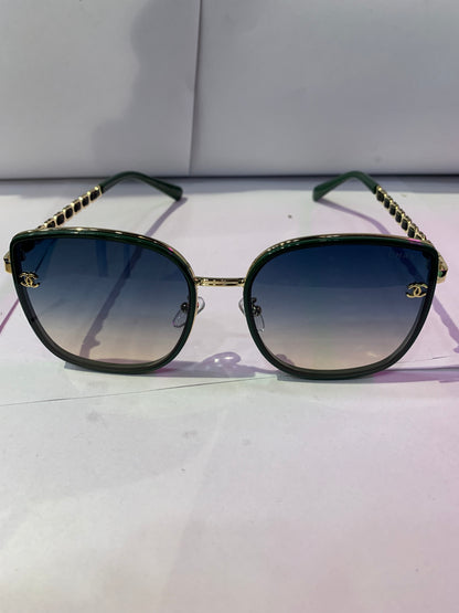 AHC Green Gold Frame Green Transy Shade Unisex Branded Sunglasses SUN2026
