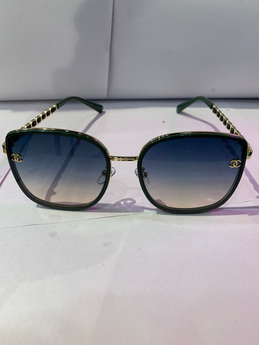 AHC Green Gold Frame Green Transy Shade Unisex Branded Sunglasses SUN2026