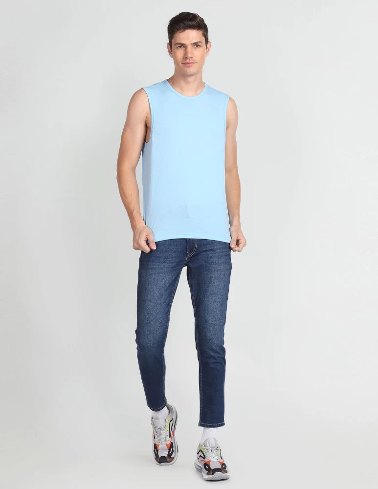 Raz Plane Blue Colour Tank Top 988705