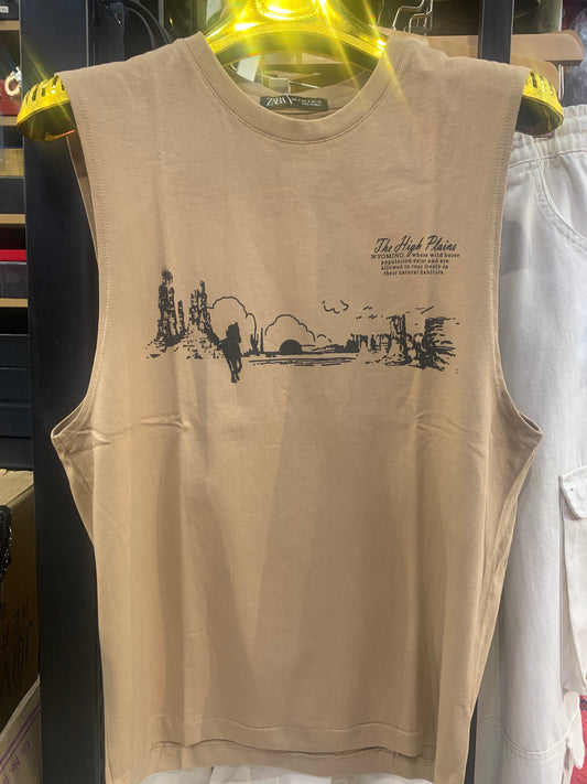 Raz The High Plains Beige Colour Tank Top 988708