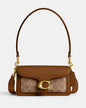 AOC COA Tan Beige Tabby Mini Shoulder Ladies Bag With Box