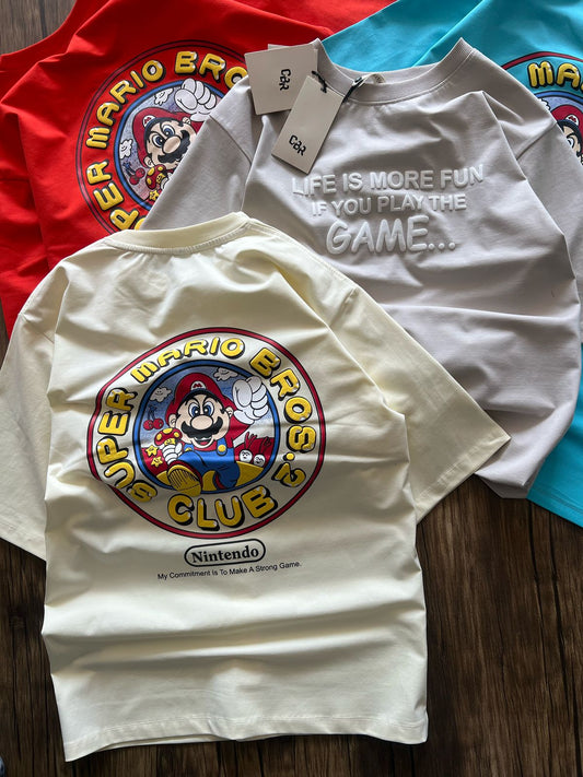 CBR Brown Colour Back Print Super Mario Bros.2 Club Men’s T Shirt A988740