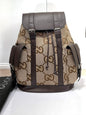 CUG GUC Beige Brown Colour GG Print Unisex Backpack 8017