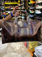 Brown Colour Genuine Leather Heavy Quality Duffel Bag 988001