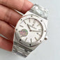 DUA Silver Chain m White Dial Chrono Working Mens Watch 180829