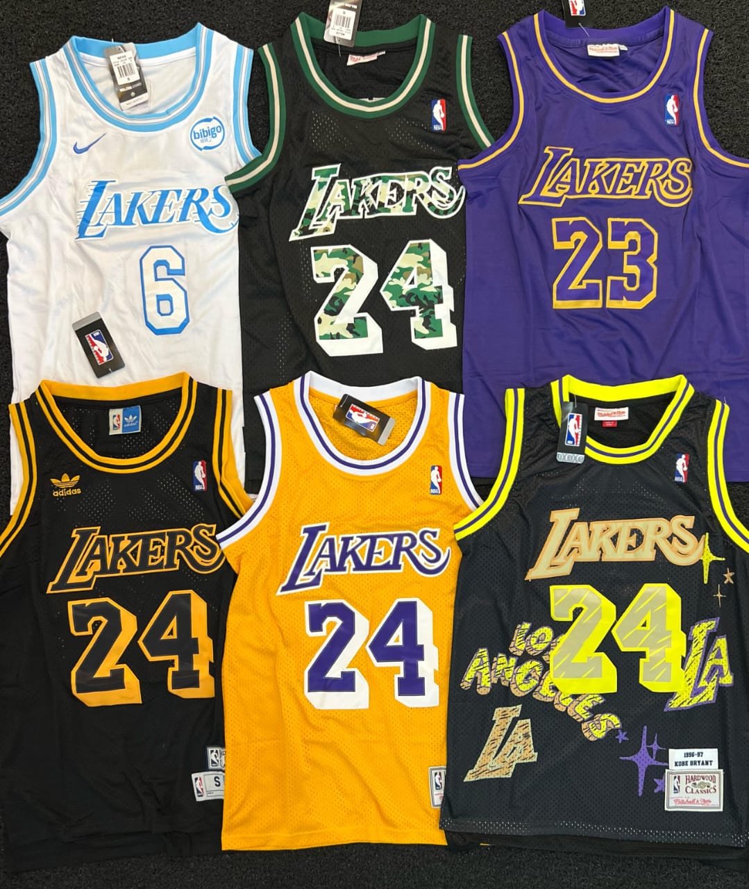 BRYANT 24 Lakers Black Colour Camouflage Patch Basketball Jersey 988909