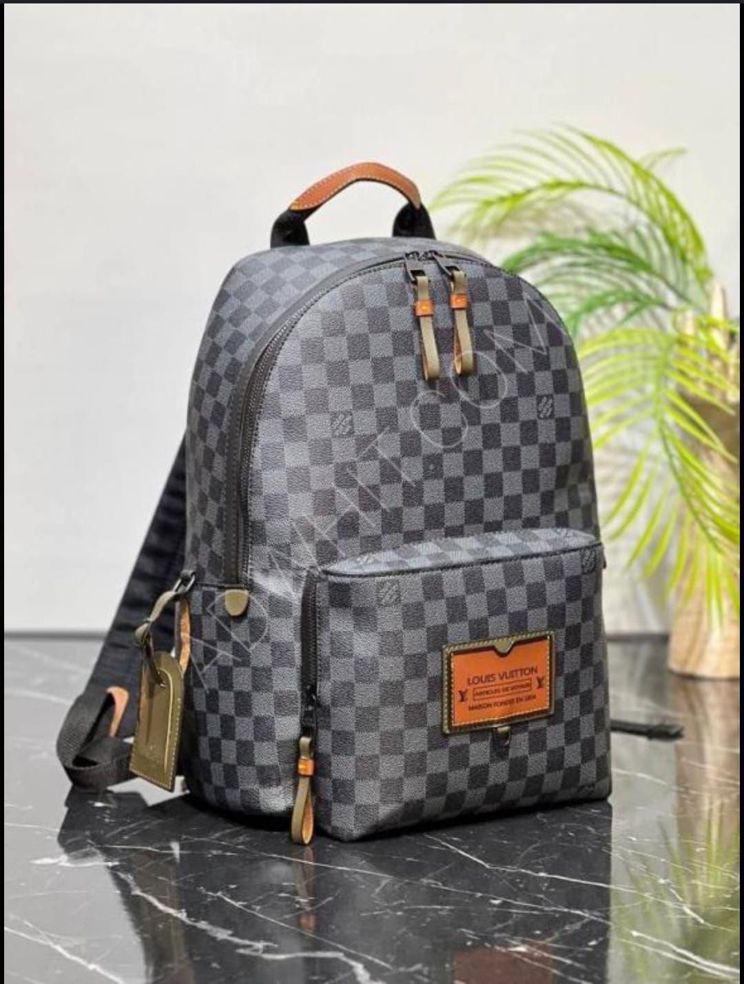 VL LOU UOL Check Print Imported Premium Quality Backpack 6774