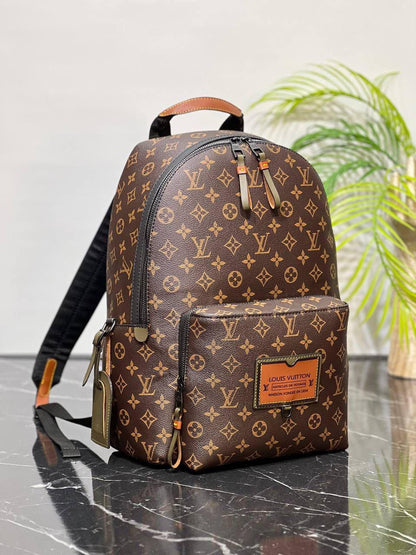 VL LOU UOL Check Print Imported Premium Quality Backpack 6774