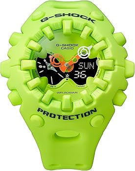 Hsg Neon Green Silicone Strap Venom Edition Neon Green Dial Water Resistant Sports Men Watch 990124