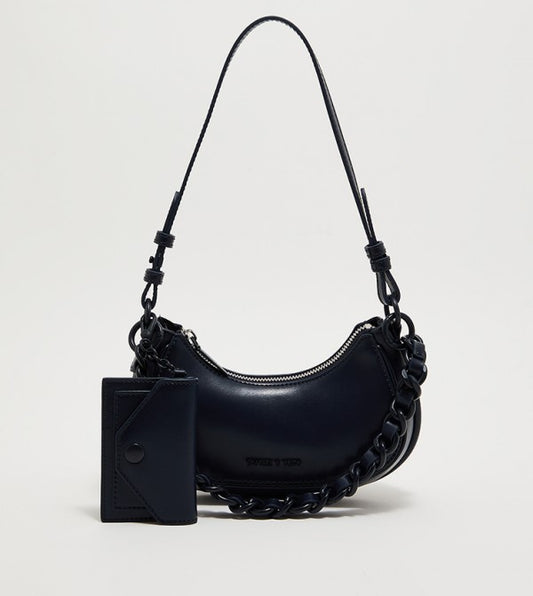 Cha Ahc Full Black Colour Black Chain Ladies Sling Bag 989075