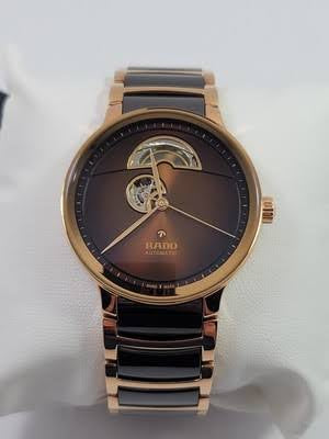 Dar Copper Brown Chain Copper Ring Black Brown Dial Automatic Watch 990131