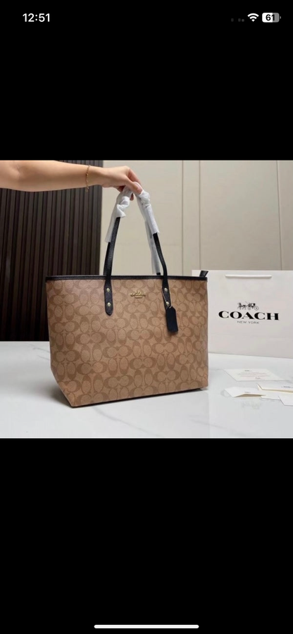 Aoc Monogram Design Premium Quality Tote Ladies Bag 8913