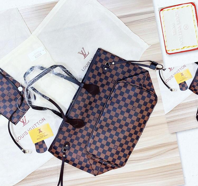 Uol Lou Monogram Check Print Tote Ladies Bag 44568