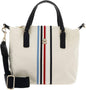 MOT TOM Blue Colour Red Blue White Stripes Premium Quality Ladies Tote Bag With Box 3001