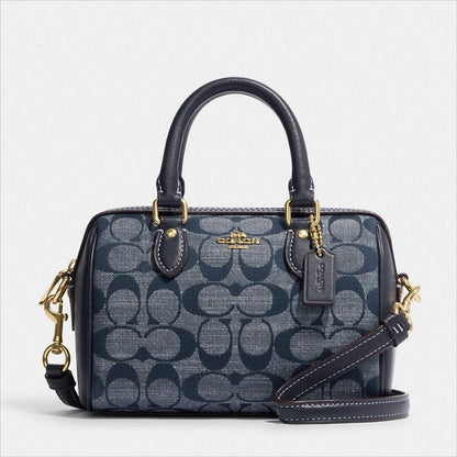 Aoc Coa Blue Denim Premium Quality Ladies Mini Speedy Bag Y244