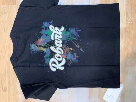 ROBARK Black Colour Multi Colour Back Print Unisex Oversized T Shirt 93001