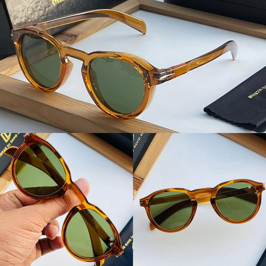 VAD Glossy Trancy Brown Frame Green Shade Premium Quality Sunglass 5255 C6 47 22-139