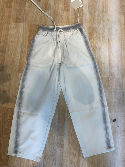 JIUJI Grey Cream Colour Black Outer Side Stretch Fit Denim Jogger Style Cargo XJ618