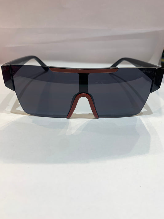 RUB BUR Black Red Frame Black Shade Unisex Sunglass 6106 60 16 145