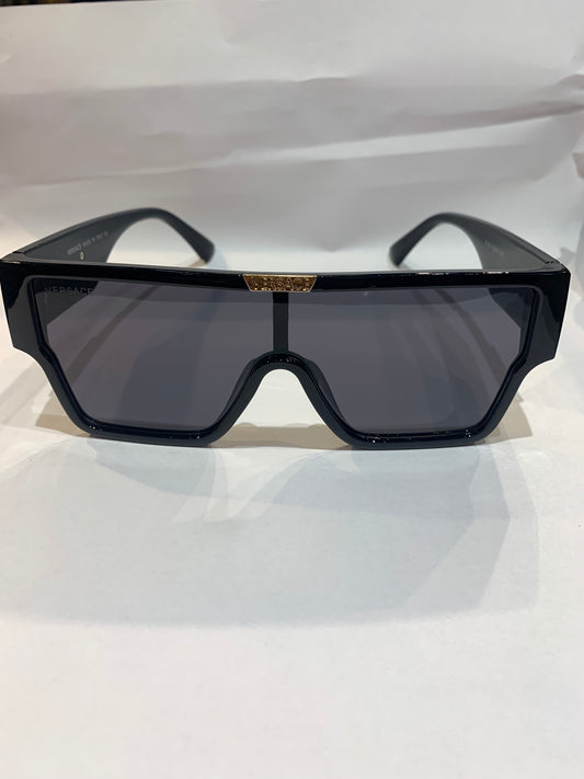 REV VER Black Frame Black Shade Unisex Sunglass 6146 132 0 145