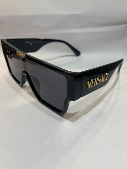 REV VER Black Frame Black Shade Unisex Sunglass 6146 132 0 145